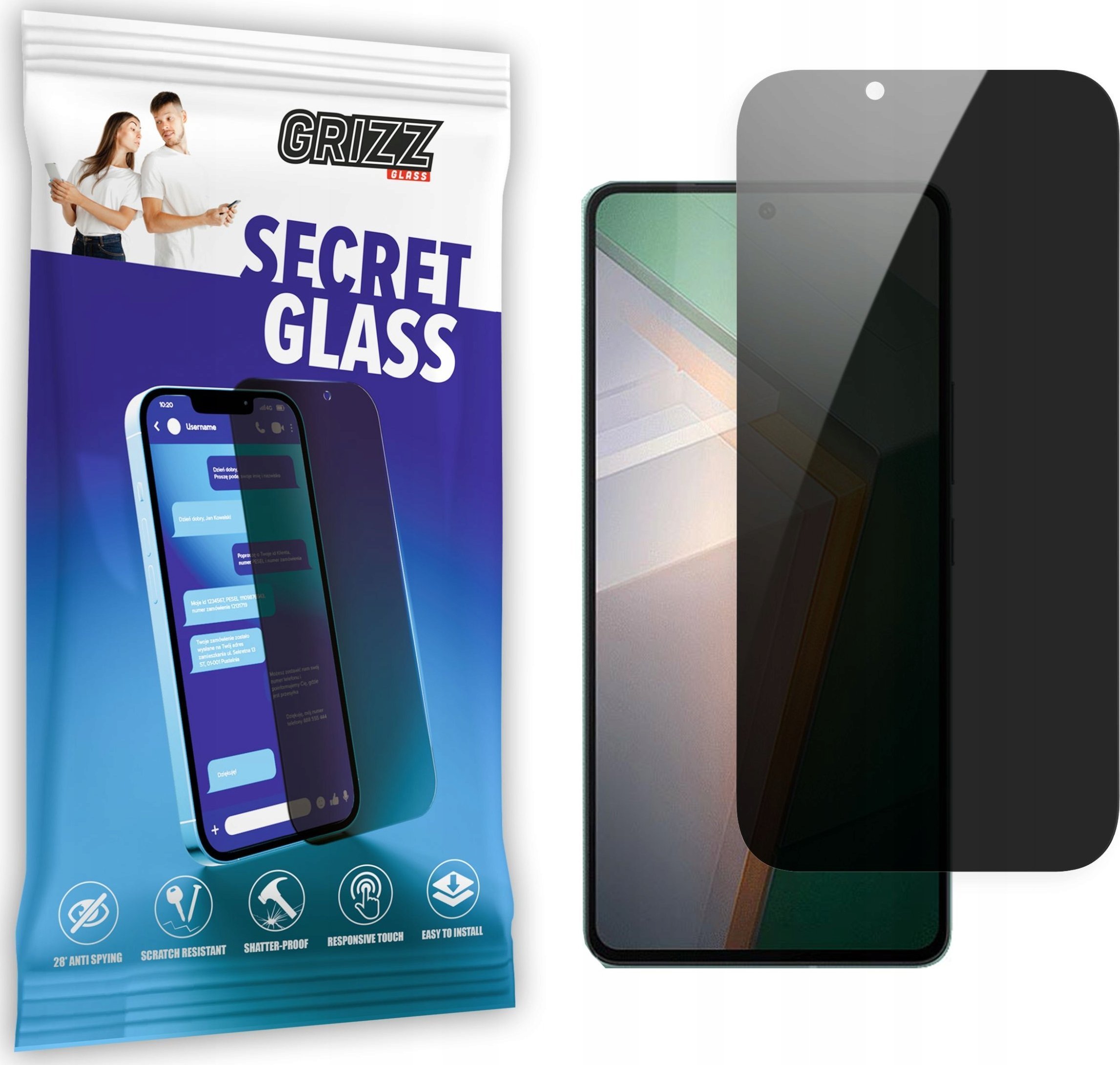 GrizzGlass Szkło prywatyzujące GrizzGlass SecretGlass vivo iQOO 11