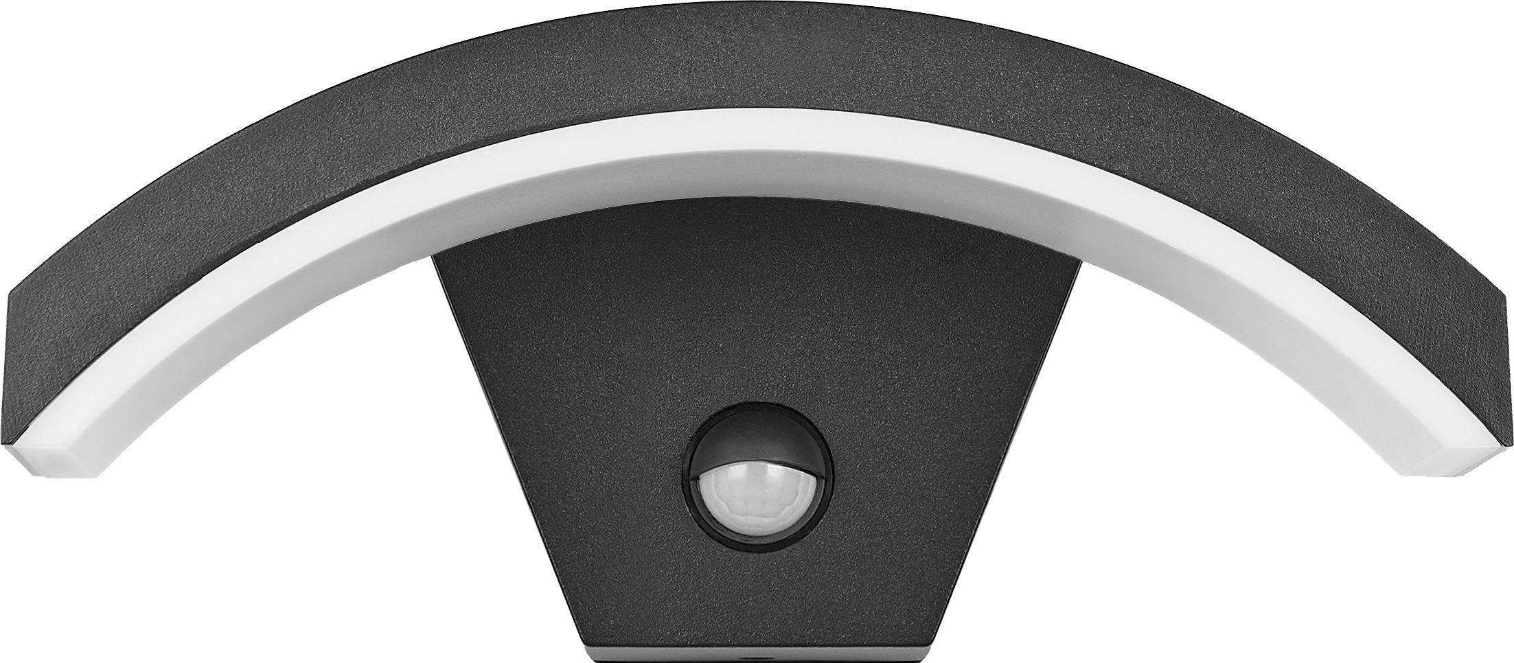 PILEA LED 9W, lampa ogrodowa z czujnikiem PIR, 700lm, IP54, 4000K, czarna