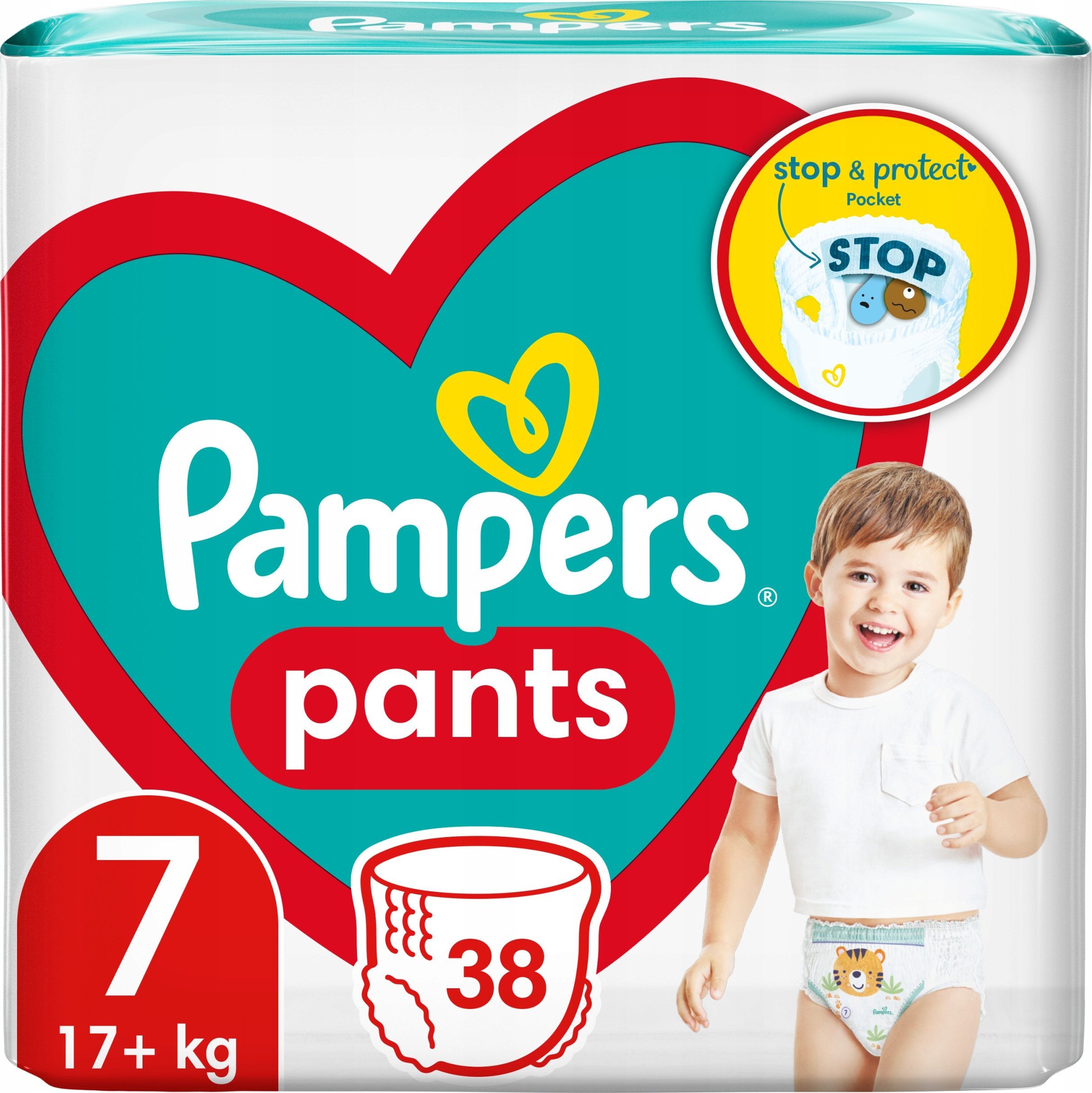 Pampers Pieluchomajtki Pants 7, 17+ kg, 38 szt.