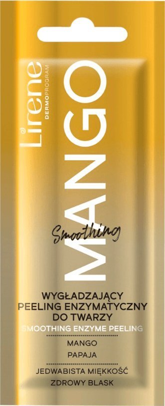 Lirene Lirene, Wygładzający peeling enzymatyczny do twarzy Mango, 6 ml - Długi termin ważności!