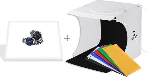 Puluz Namiot bezcieniowy Puluz 20cm LED 1100 lumenów + mata cieniowa