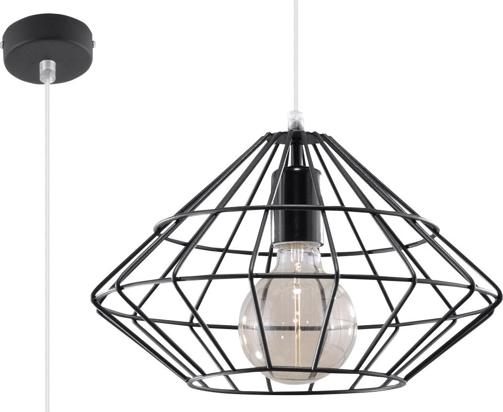 Lampa wisząca Sollux Lora industrial czarny (SL.0294)