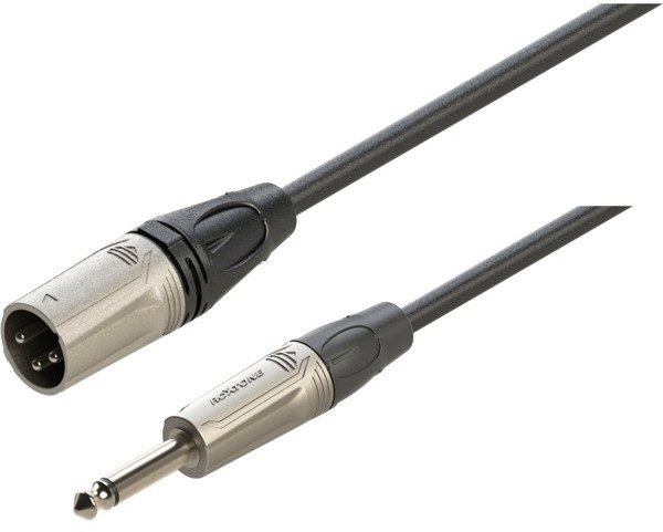 Roxtone kabel audio 10m Jack 6.3mm Mono, XLR 3-pin męski DMXJ250L10