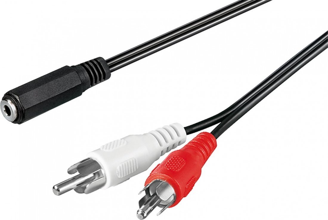 Kabel Goobay Jack 3.5mm - RCA (Cinch) x2 1.4m czarny (50442)