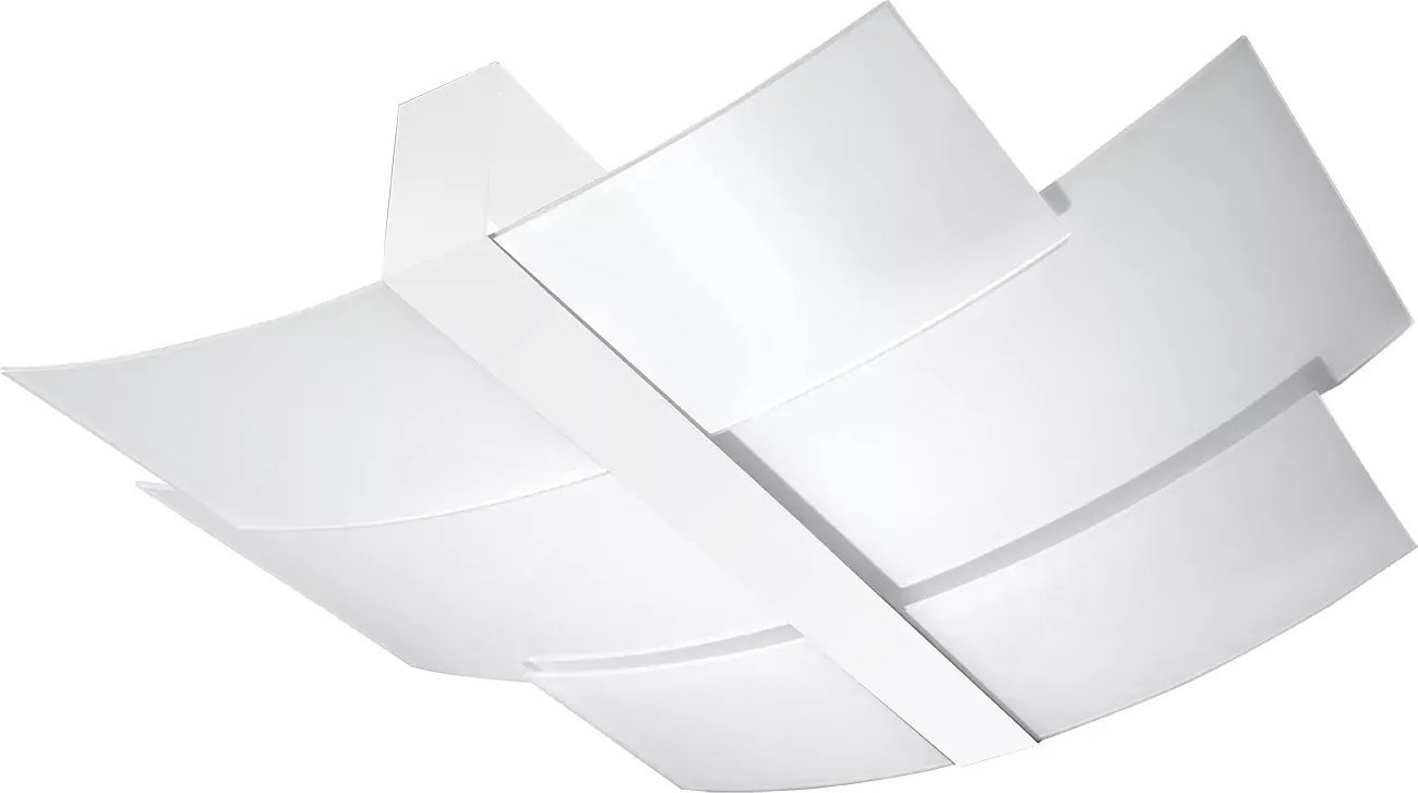 Lampa sufitowa Lumes Biały nowoczesny plafon ze szkła - S493-Celis