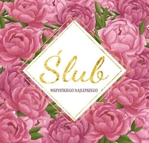 HENRY Karnet KWD z bilecikiem HS Ślub Piwonie