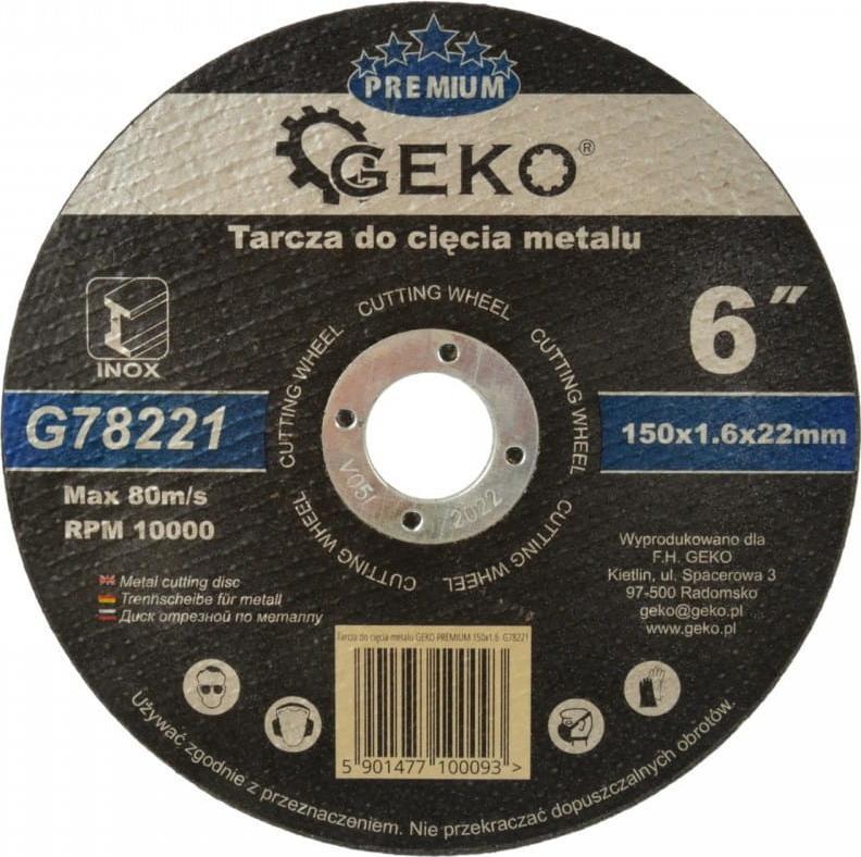 Geko Premium Tarcza do cięcia metalu 150x1.6 Inox (G78221)