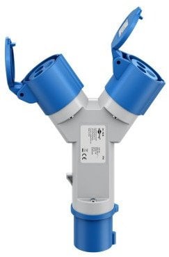 Adapter CEE, wtyczka CEE do 2x gniazda CEE - Połączenie typu gniazdo kombinowane CEE + 2x gniazdo styku ochronnego