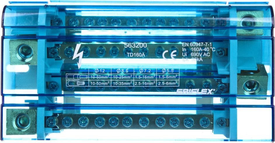ERICO Blok rozdzielczy 4-biegunowy 160A TD 160A 563200