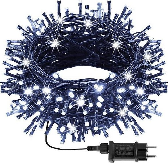 Lampki choinkowe Springos Lampki choinkowe 500 led biały zimny + flash 25m oświetlenie świąteczne IP44 UNIWERSALNY