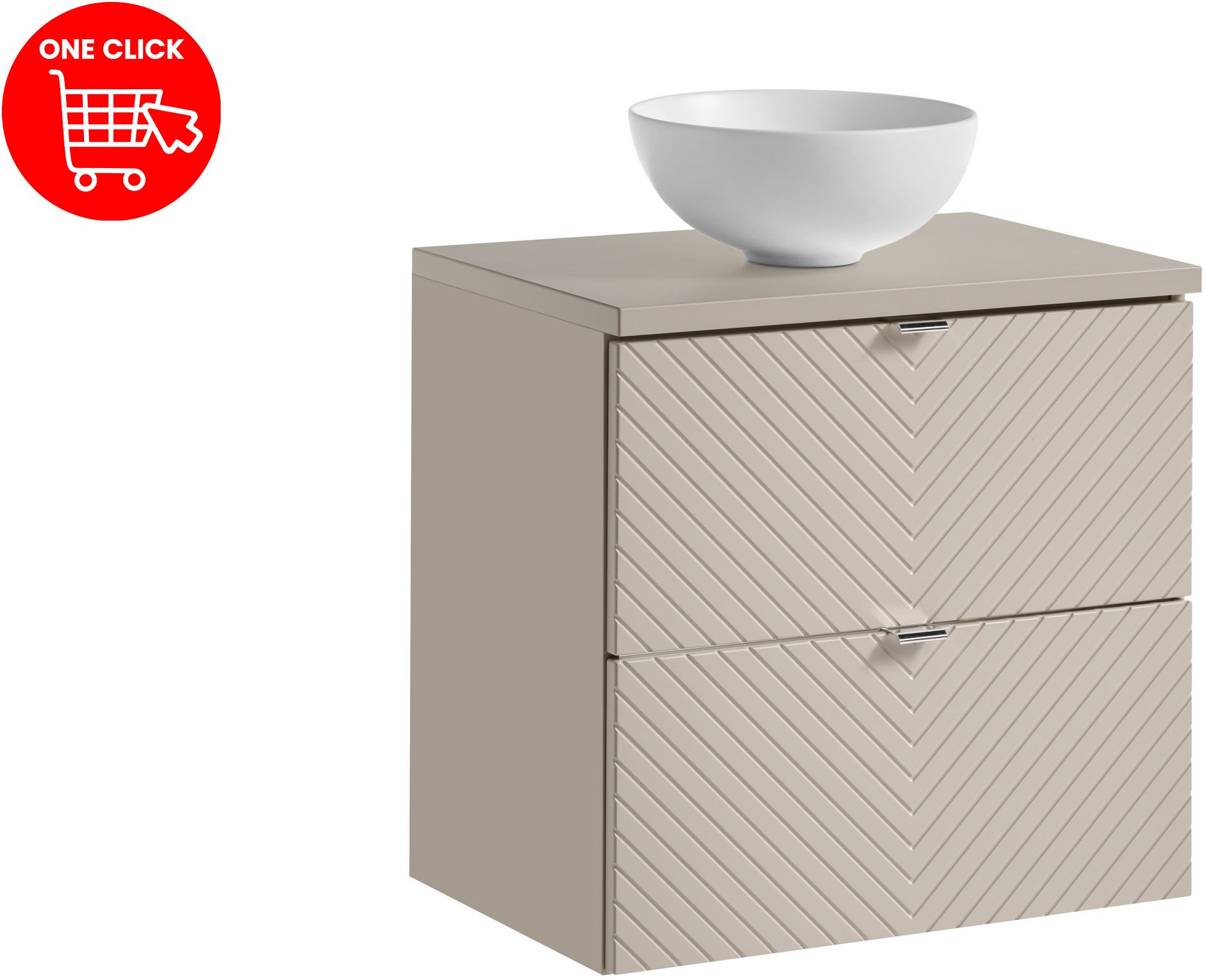 Zestaw meblowy 60cm z blatem i umywalką nablatową Domi