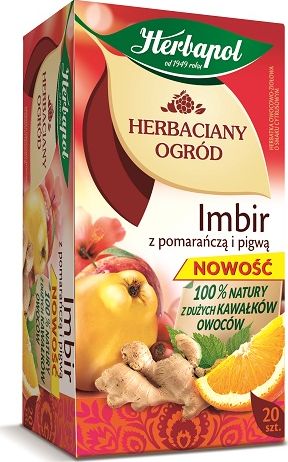 Herbapol Herbapol Herbata Herbaciany Ogród - Imbir z pomarańczą i pigwą 20 torebek