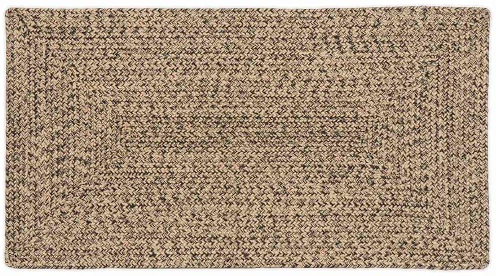 vidaXL Dywan Koszykowy wzór naturalny i czarny 60 x 110 cm Juta