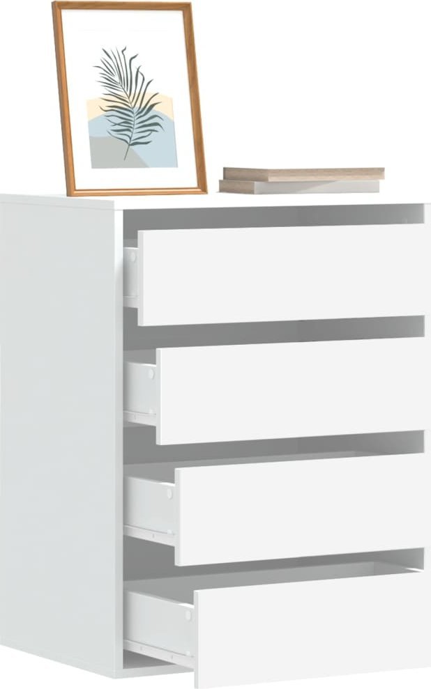 vidaXL Komoda, biała, 60x41x76 cm, materiał drewnopochodny