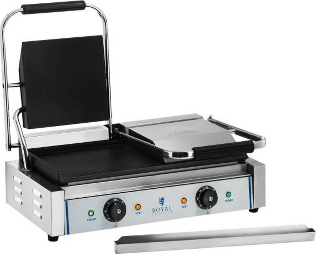 Royal Catering Kontakt grill kontaktowy dwustronny podwójny gładki 3600W 230V Royal C