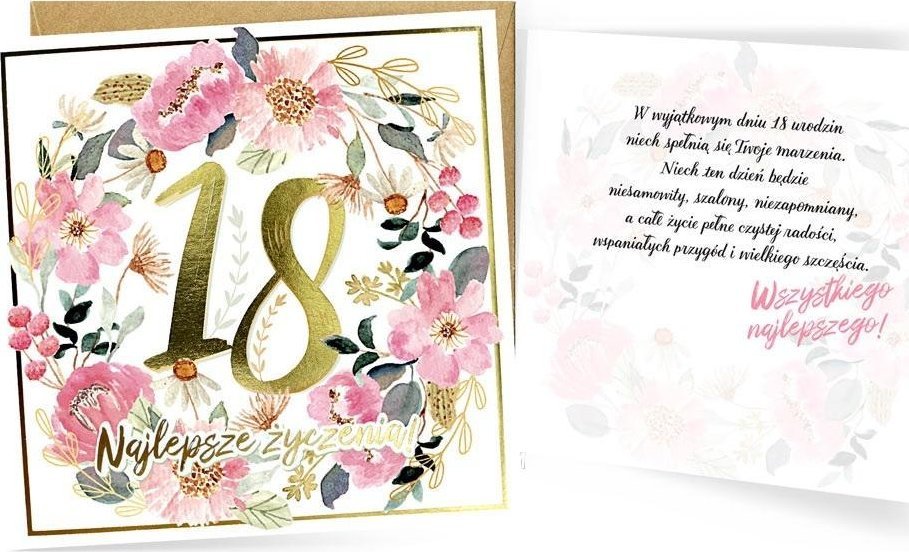 Karnet Urodziny 18