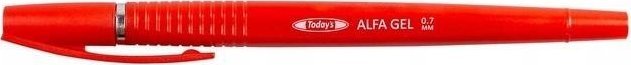 Długopis żelowy Alfa Gel czerwony (10szt) DELI