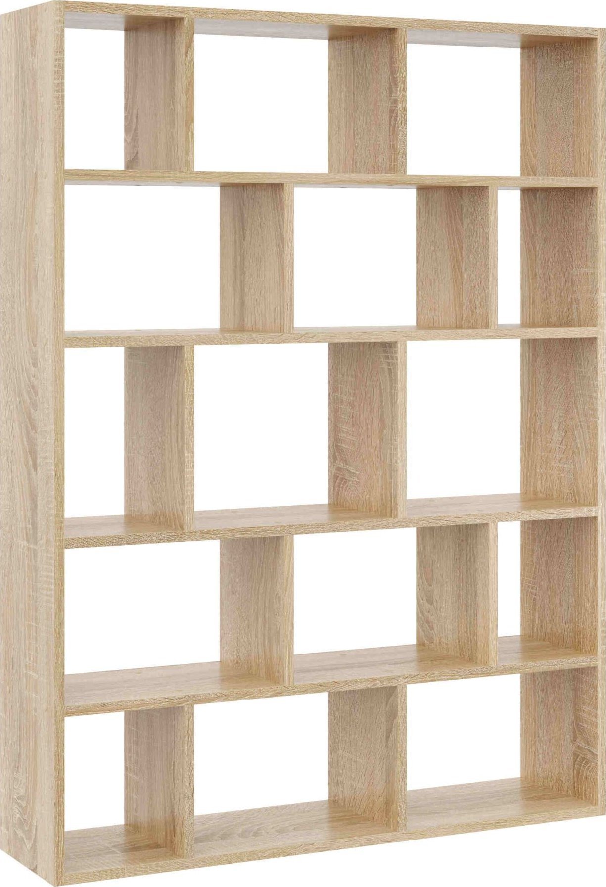 Tyletegotu Duży regał wiszący, półka ścienna, 105x18x141 cm, dąb sonoma, mat