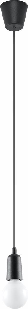 Lampa wisząca Sollux Lampa wisząca DIEGO 1 czarna
