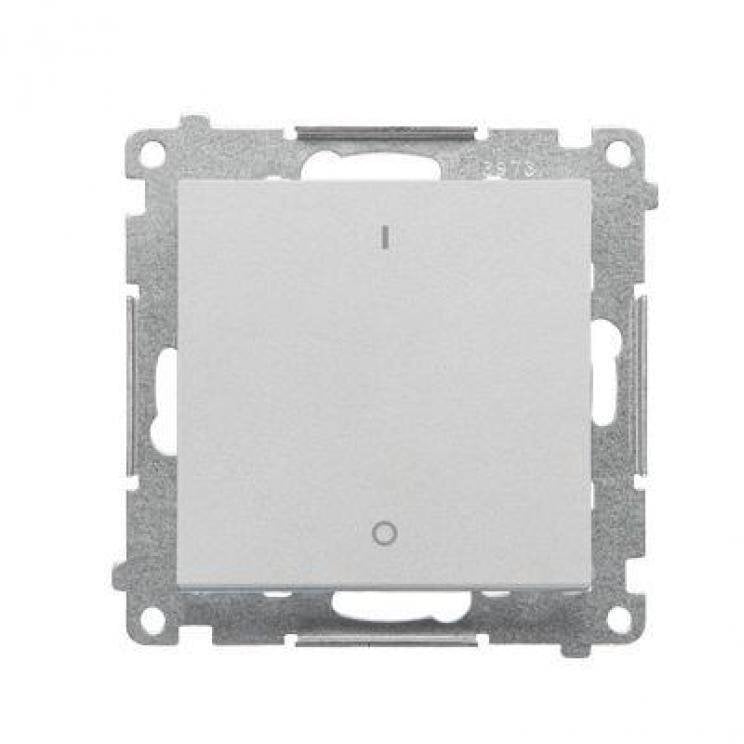 Kontakt-Simon Simon 55 Łącznik dwubiegunowy (moduł) 10 AX, 250 V~ szybkozłącza aluminiowe matowe TW2.01/143