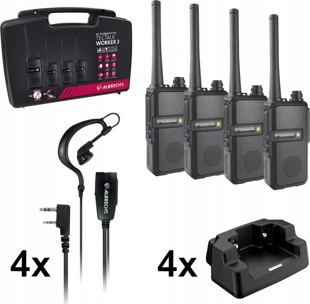 Albrecht Albrecht Tectalk Worker 3 Case 4-Pack