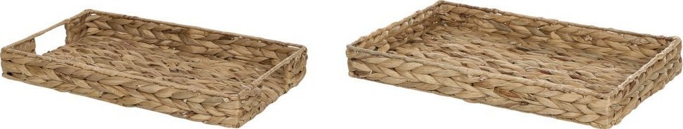 Beliani Zestaw 2 tac dekoracyjnych z hiacyntu wodnego jasny KONTUM