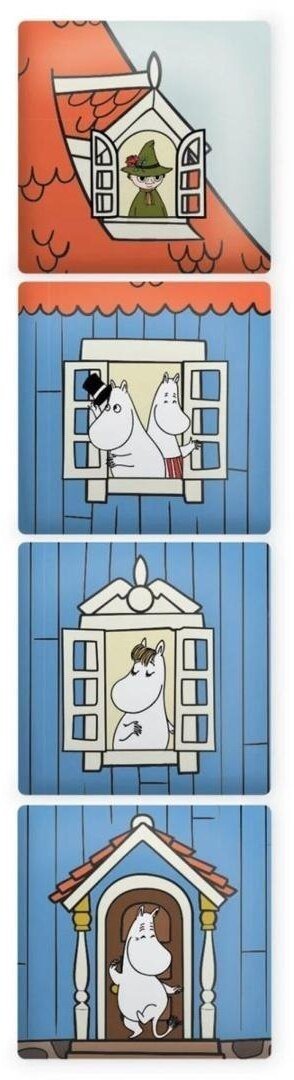 Podkładki pod kubek ceramiczne 4szt Muminki