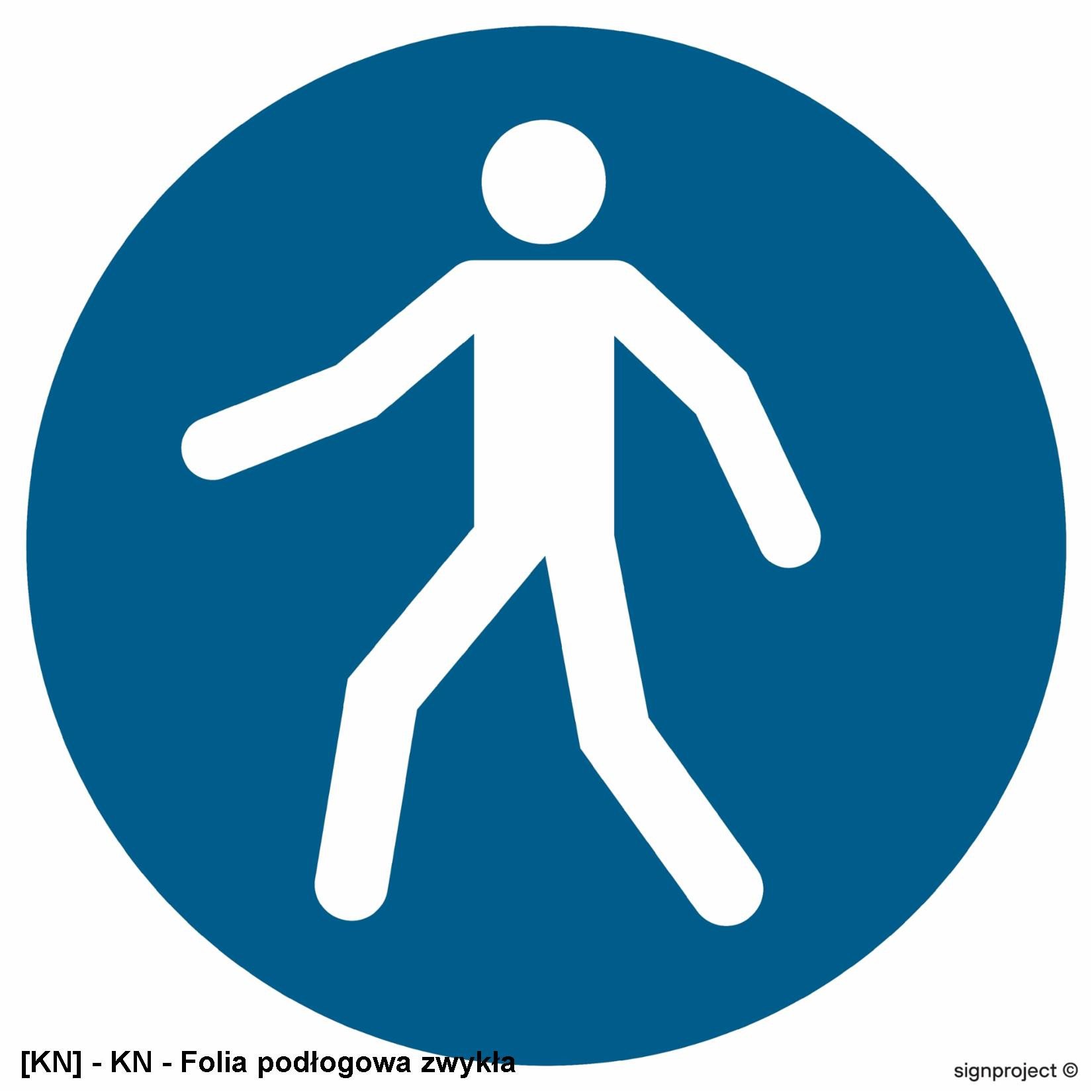 GJ024 - Nakaz przechodzenia w oznakowanym miejscu 500x500