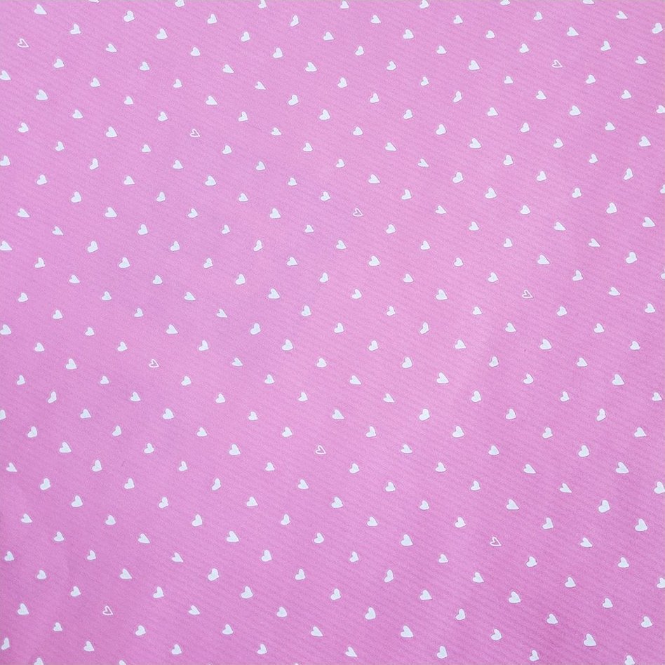 Papier różowy serduszka do pakowania 57cmx2m 2m203