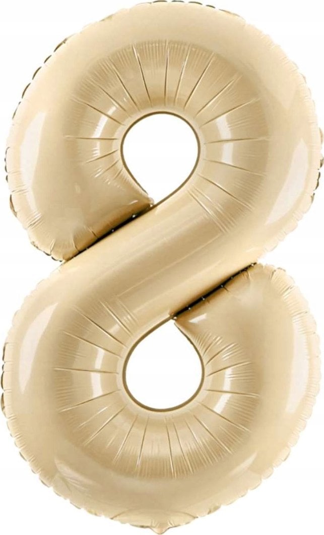 Balon fol.Cyfra 8 72cm beż 35263