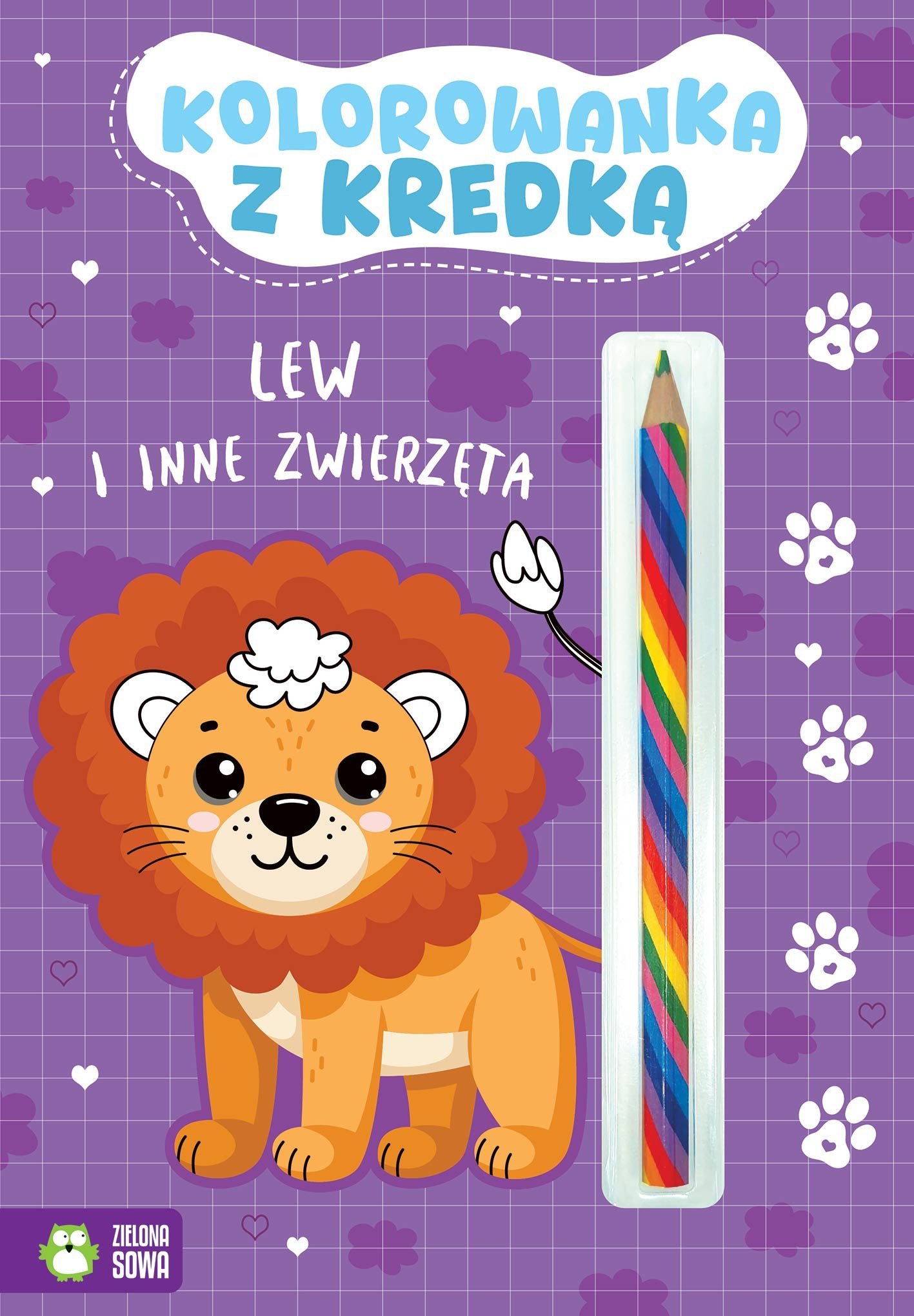 Książeczka Kolorowanka z kredką. Lew i inne zwierzęta