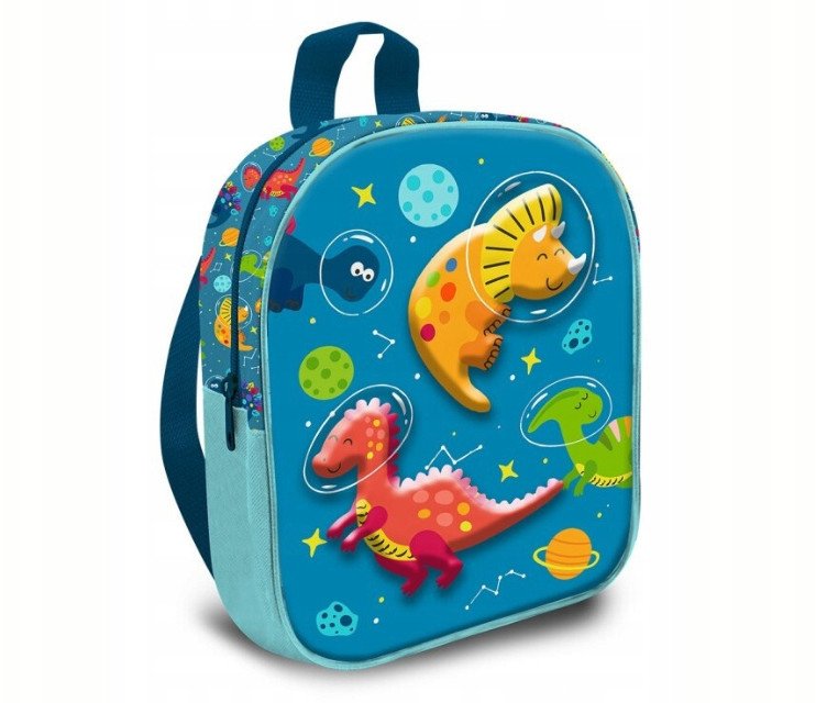 Plecak Szkolny Przedszkolny 3D Dinozaur Kosmos 30 x 25 x 10 cm