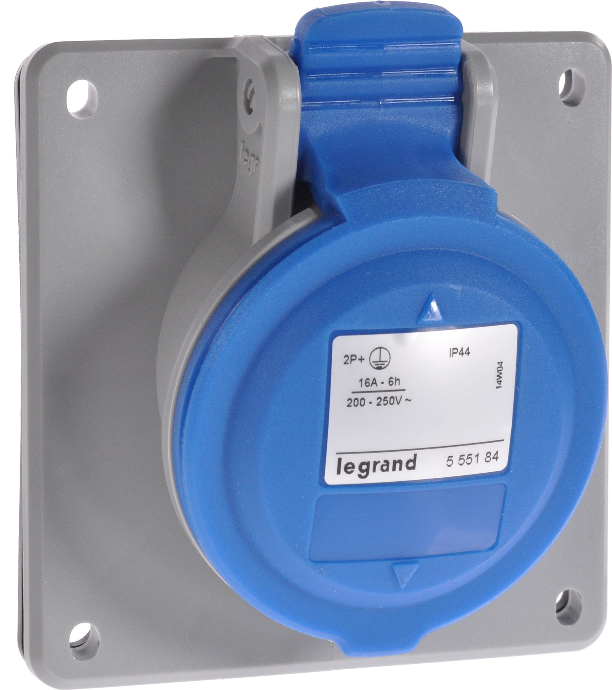 Legrand Gniazdo tablicowe 16A 3P 230V niebieskie IP44 P17 TEMPRA PRO (555184)