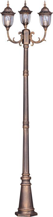 Lumes Czarno-złota klasyczna latarnia ogrodowa - S318-Hadson