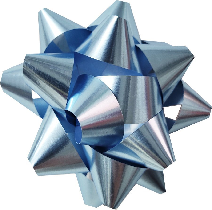 Fastima Rozetka NIEBIESKA KOKARDA do prezentów 9cm 10M