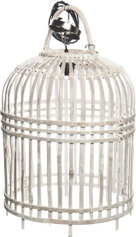 Lampa wisząca Lampa Bambusowa Tuluza Biała 96 cm.