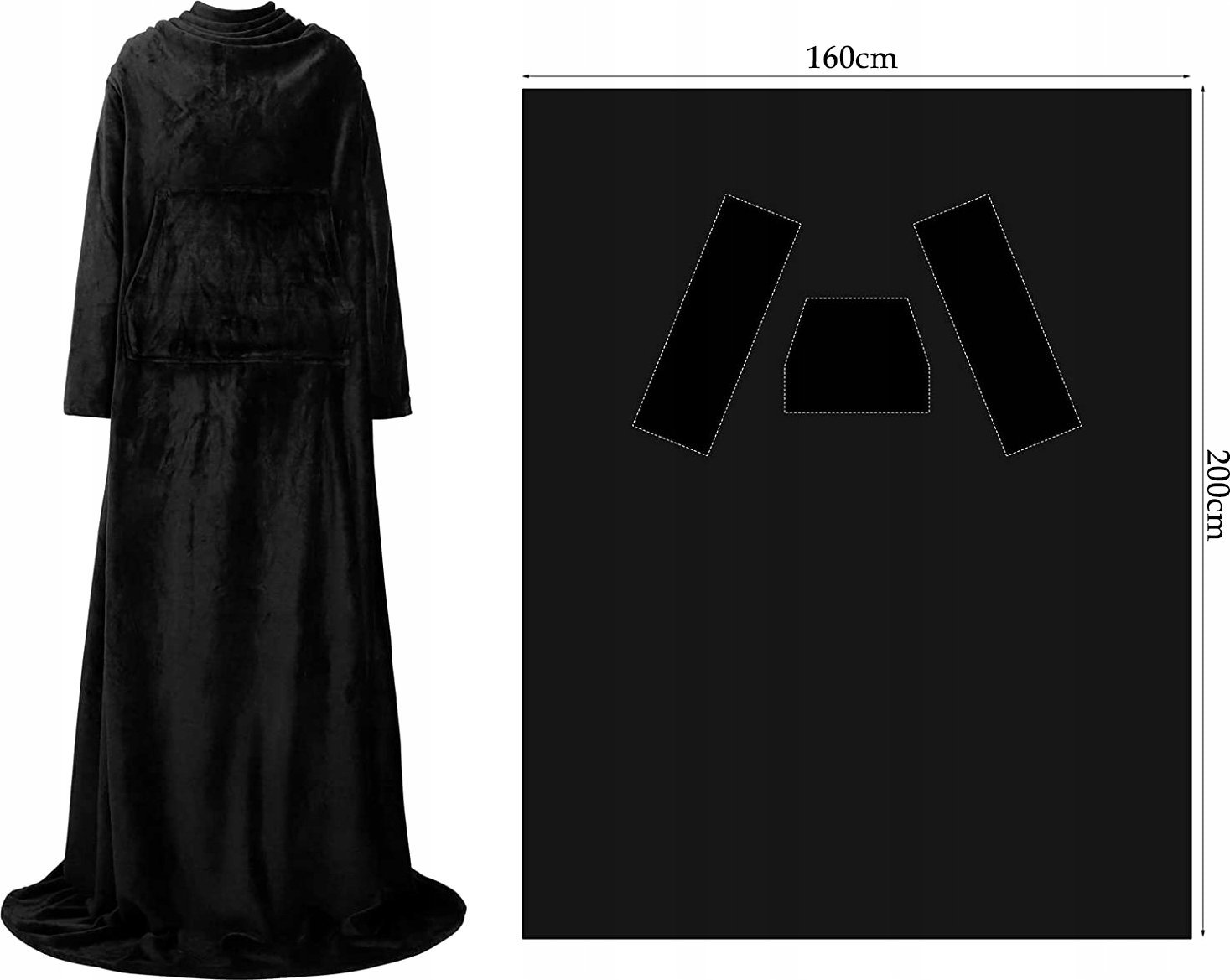 ZOLTA Ciepły koc TV Bluza z rękawami Narzuta Szlafrok