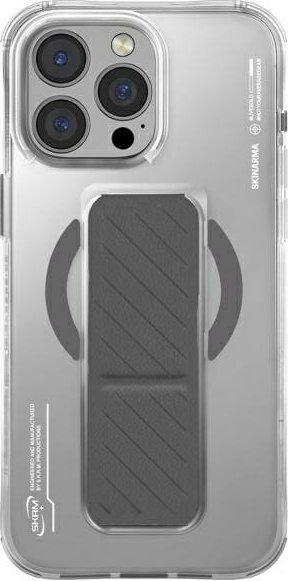 Skinarma etui Axon iPhone 16 Pro Max 6.9" Magnetic Charging + Grip Stand titanium
