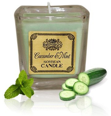 Zapachowa świeca sojowa - Ogórek i Mięta