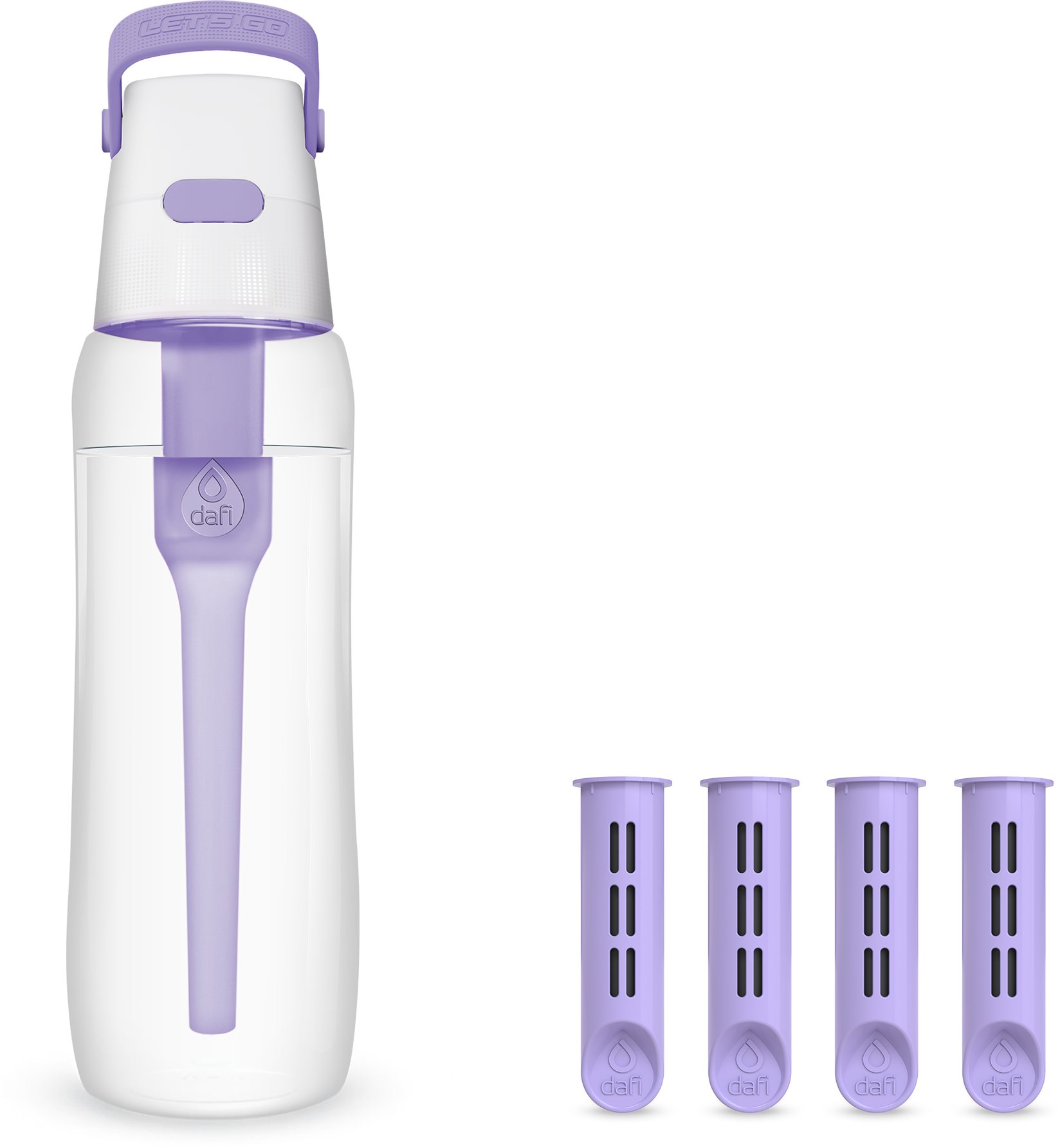 Butelka filtrująca Dafi SOLID 0,7 l digital lavender z 4 filtrami