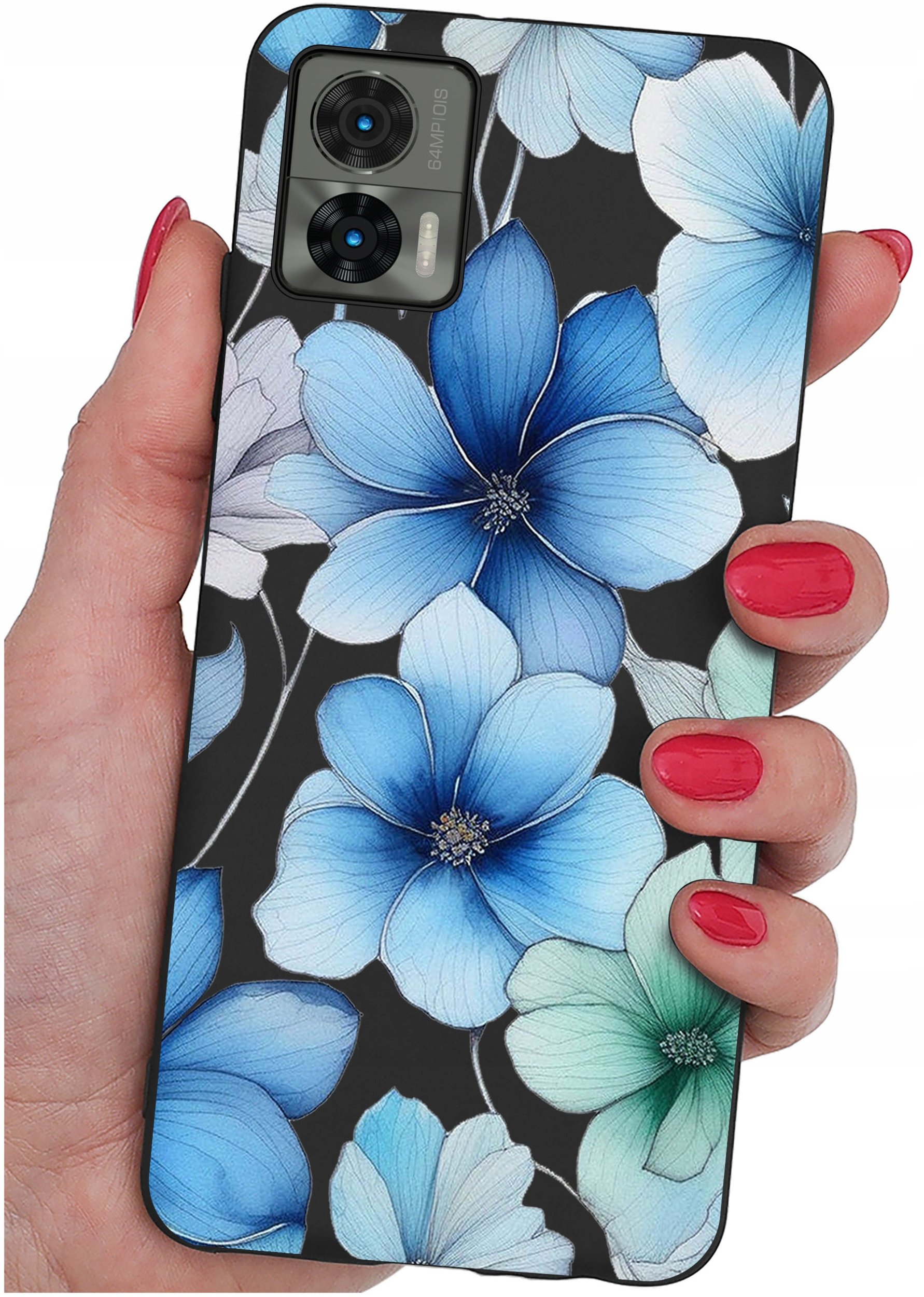 krainaGSM Etui do Motorola Moto Edge 30 Neo WZORY SILIKONOWE MATT CASE + SZKŁO 9H