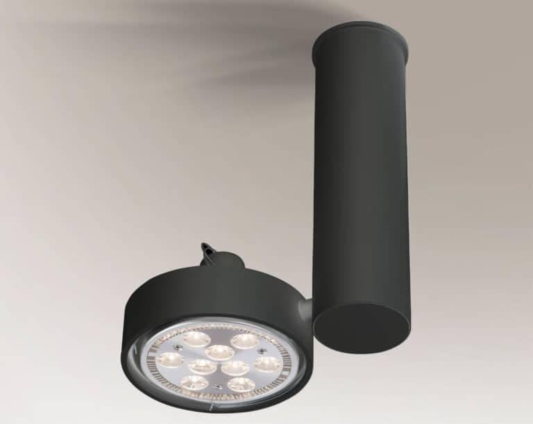 Lampa sufitowa Shilo Spot LAMPA sufitowa NATORI 2208 Shilo regulowana OPRAWA reflektorowa tuba czarna