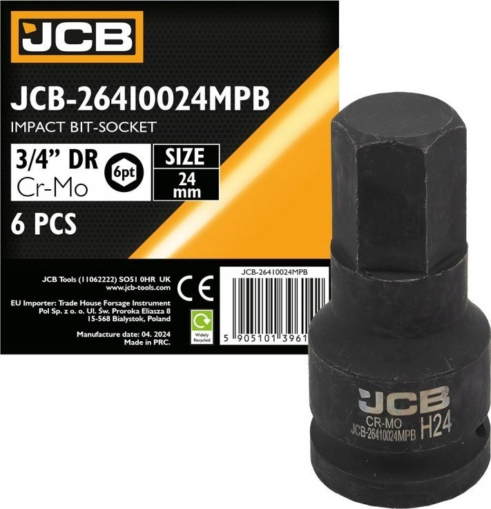 JCB Nasadka-bit udarowa 3/4" 24mm (6-kątna)