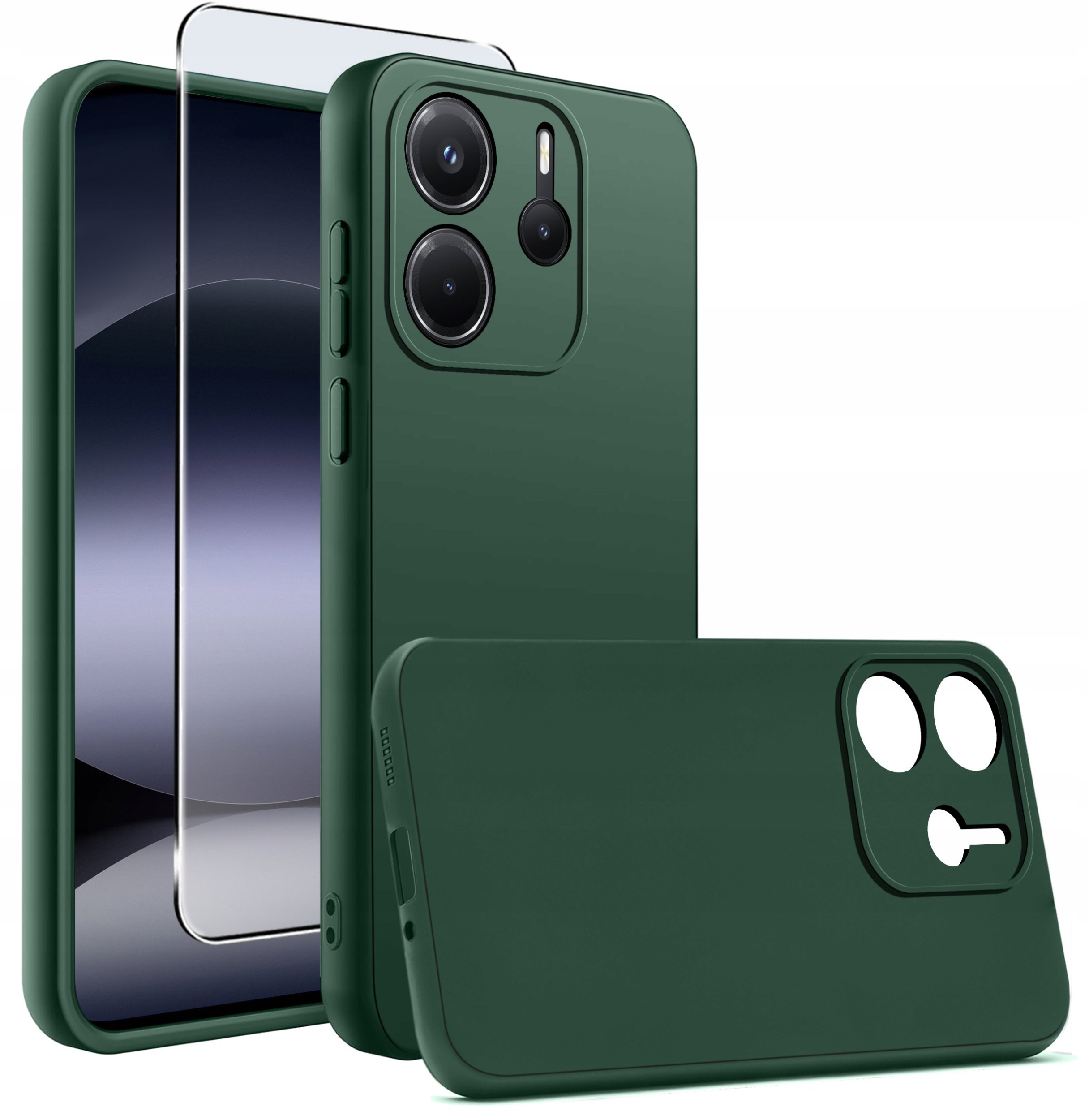 Etui do Xiaomi Redmi Note 14 5G CASE Gumowe Matowe Silikon Slim + SZKŁO 9H