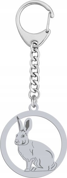Radziszewska Jewellery Srebrny Brelok z ZAJĄCEM GRAWER DEDYKACJA