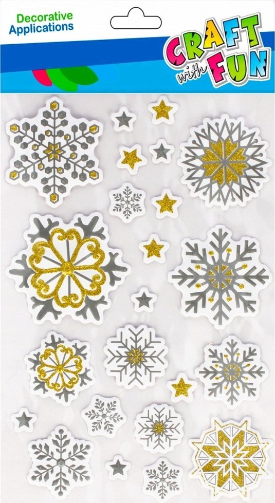 Craft with Fun OZDOBA BN NAKLEJKI GWIADKI CF BROKAT PBH 12/144