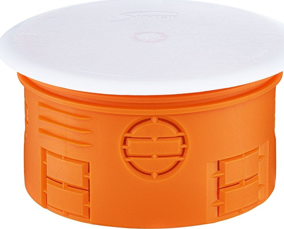 Simet Puszka podtynkowa Simet Z 80KF 33073008 80mm z pokrywą pomarańczowa
