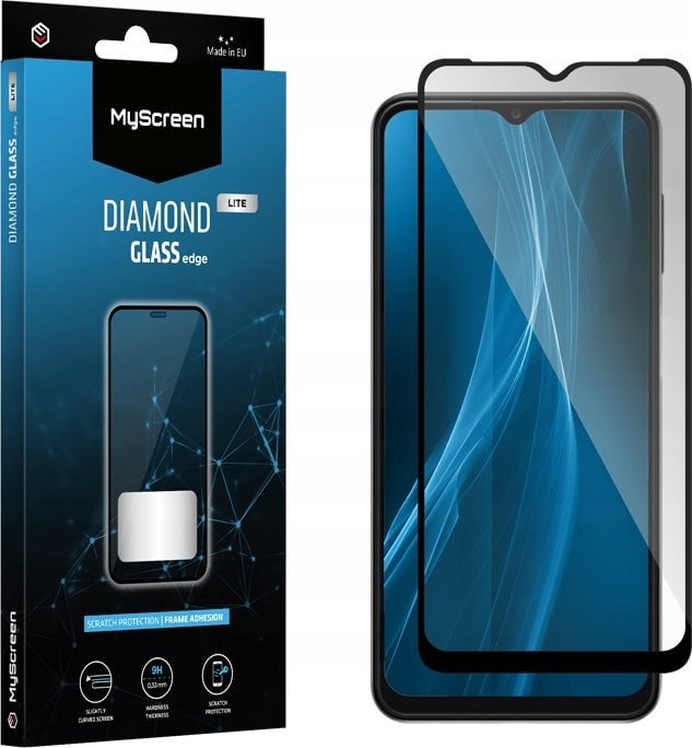 MyScreen Protector Samsung Galaxy A04s/ A04/A04 Core - Szkło hartowane na lekko zaokrąglone ekrany DIAMOND GLASS LITE edge FULL GLUE