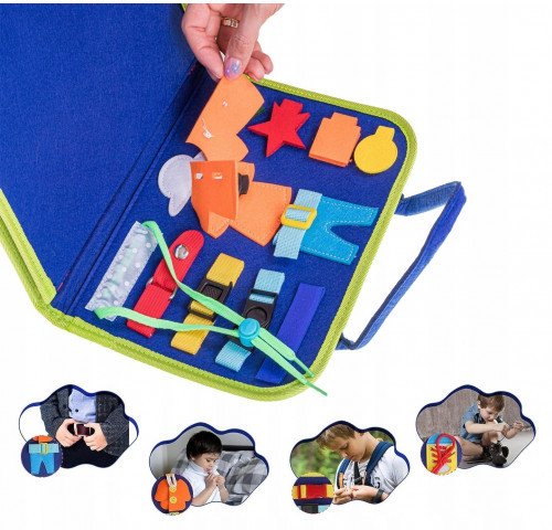 Tablica edukacyjna Montessori sensoryczna miękka