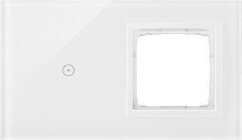 Simon Touch ramki Panel dotykowy S54 Touch, 2 moduły, 1 pole dotykowe + 1 otwór na osprzęt S54, biała perła DSTR210/70
